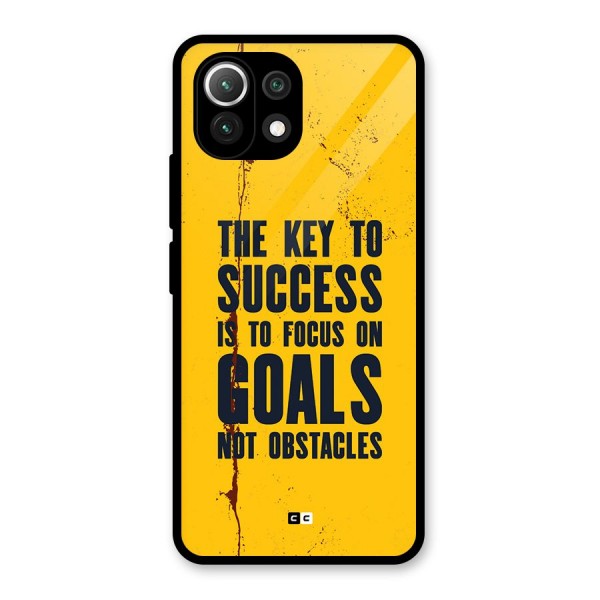 Goals Not Obstacles Glass Back Case for Mi 11 Lite