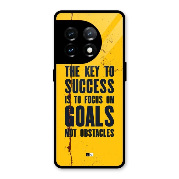 Goals Not Obstacles Glass Back Case for OnePlus 11