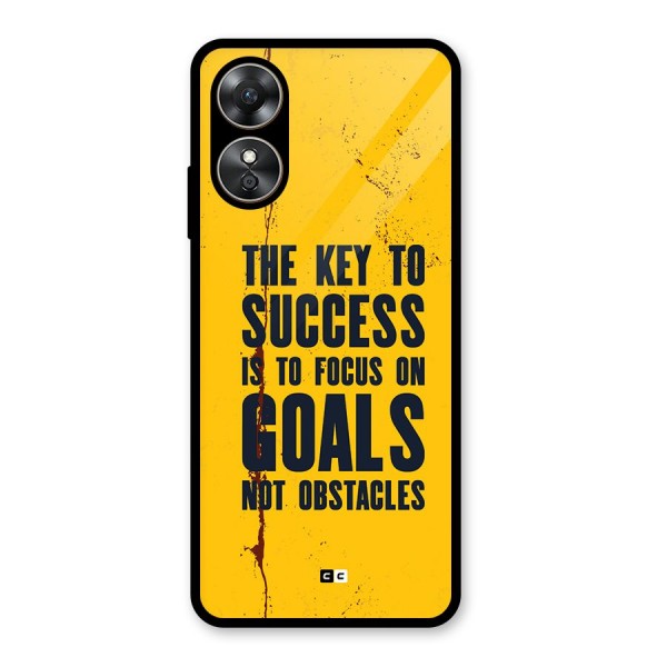 Goals Not Obstacles Glass Back Case for Oppo A17