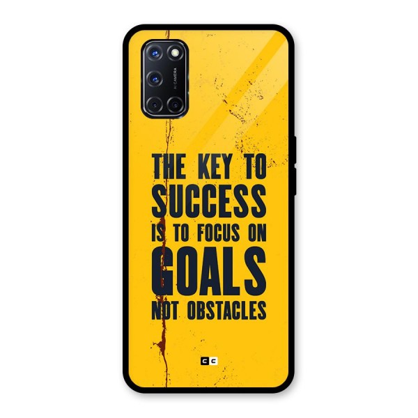 Goals Not Obstacles Glass Back Case for Oppo A52