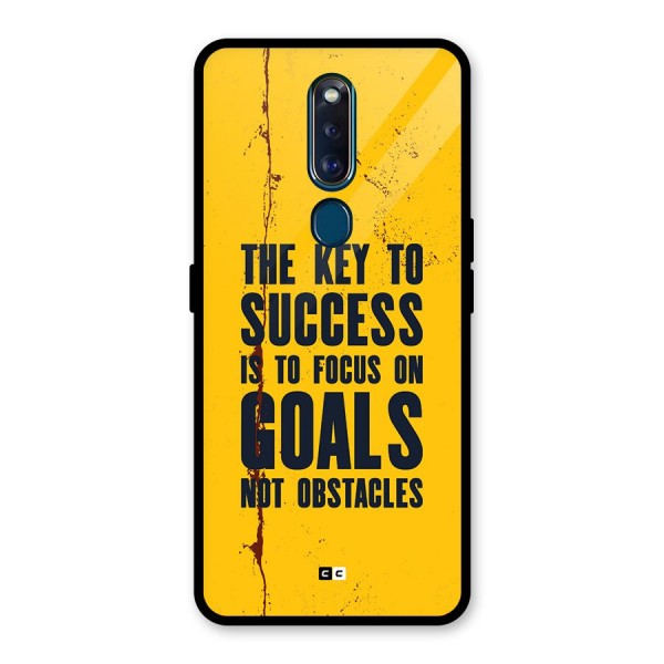 Goals Not Obstacles Glass Back Case for Oppo F11 Pro