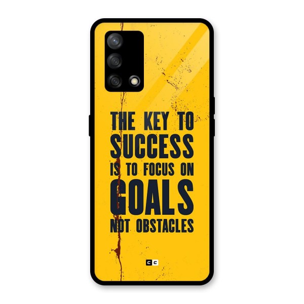 Goals Not Obstacles Glass Back Case for Oppo F19