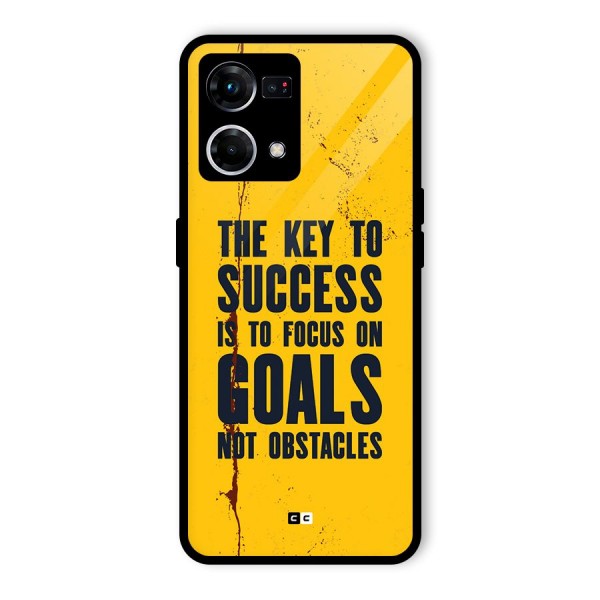 Goals Not Obstacles Glass Back Case for Oppo F21 Pro 4G