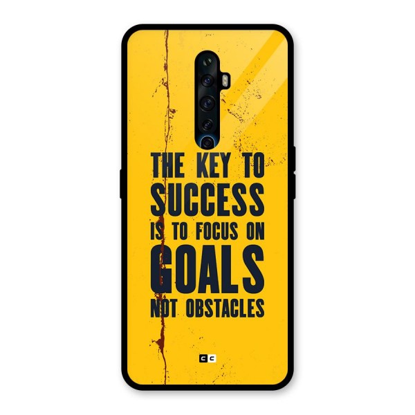 Goals Not Obstacles Glass Back Case for Oppo Reno2 Z