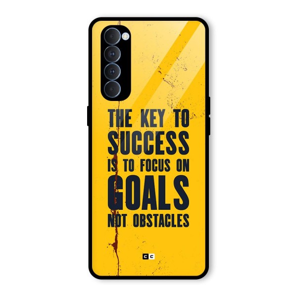 Goals Not Obstacles Glass Back Case for Oppo Reno4 Pro