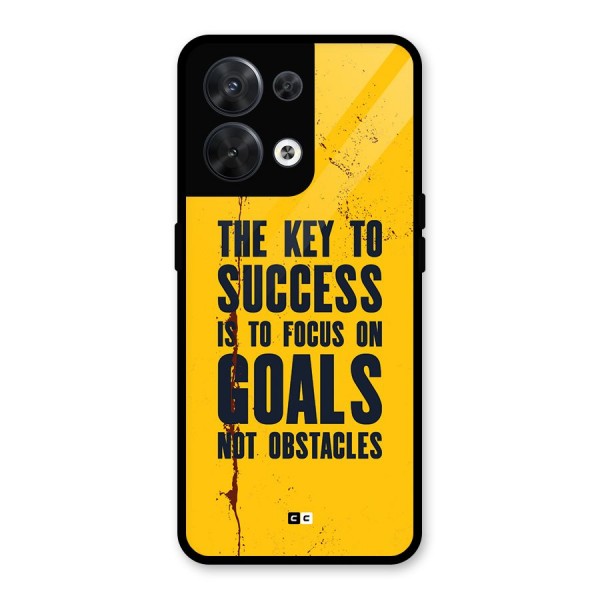 Goals Not Obstacles Glass Back Case for Oppo Reno8 5G