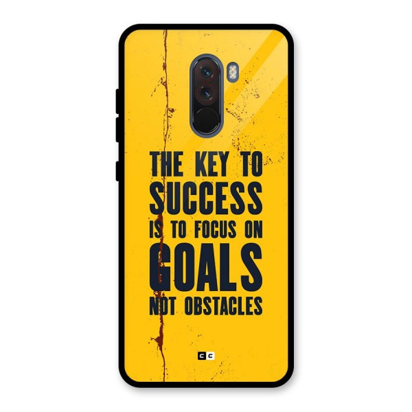 Goals Not Obstacles Glass Back Case for Poco F1