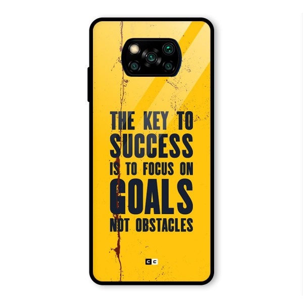 Goals Not Obstacles Glass Back Case for Poco X3 Pro