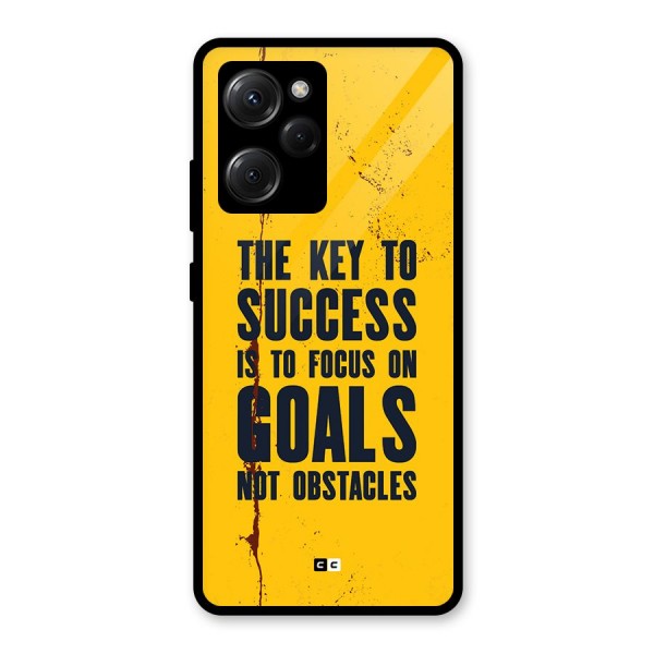 Goals Not Obstacles Glass Back Case for Poco X5 Pro