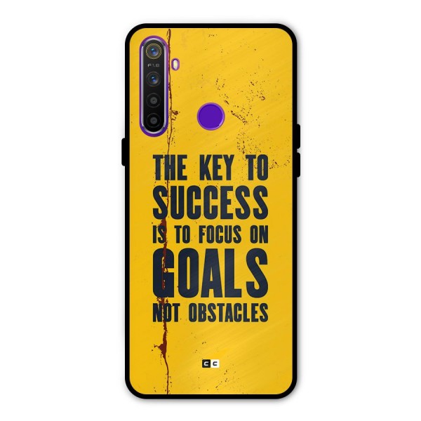 Goals Not Obstacles Glass Back Case for Realme 5s