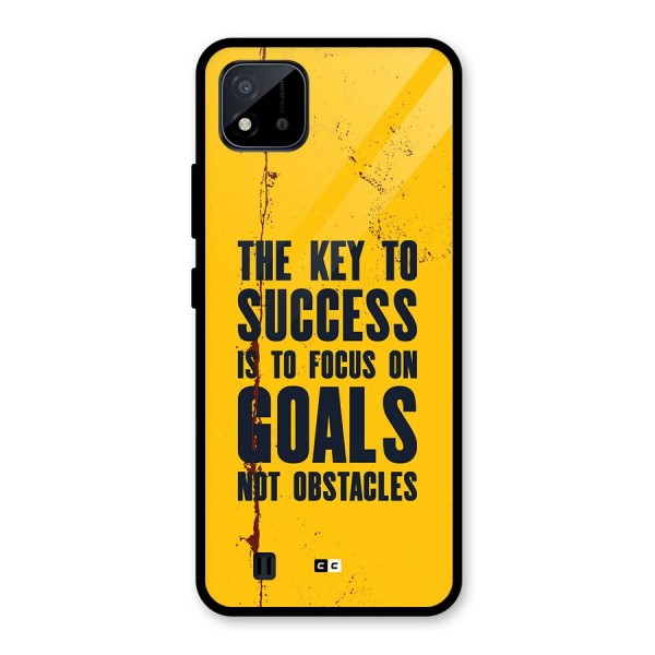 Goals Not Obstacles Glass Back Case for Realme C11 2021