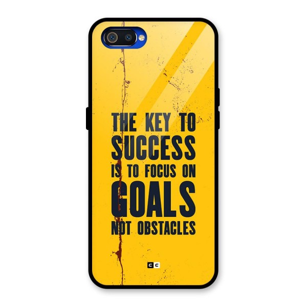 Goals Not Obstacles Glass Back Case for Realme C2