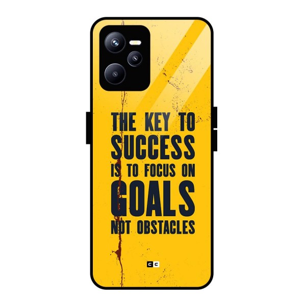 Goals Not Obstacles Glass Back Case for Realme C35