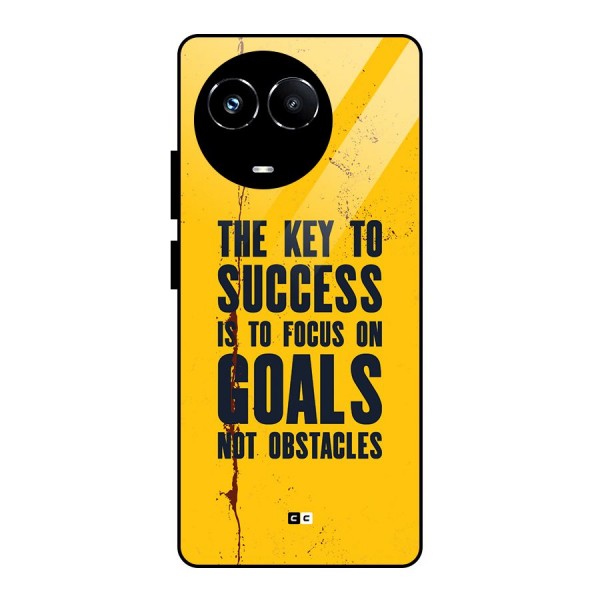 Goals Not Obstacles Glass Back Case for Realme Narzo 60X