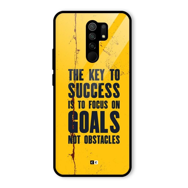 Goals Not Obstacles Glass Back Case for Redmi 9 Prime