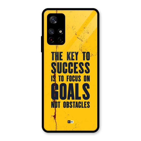 Goals Not Obstacles Glass Back Case for Redmi Note 11T 5G