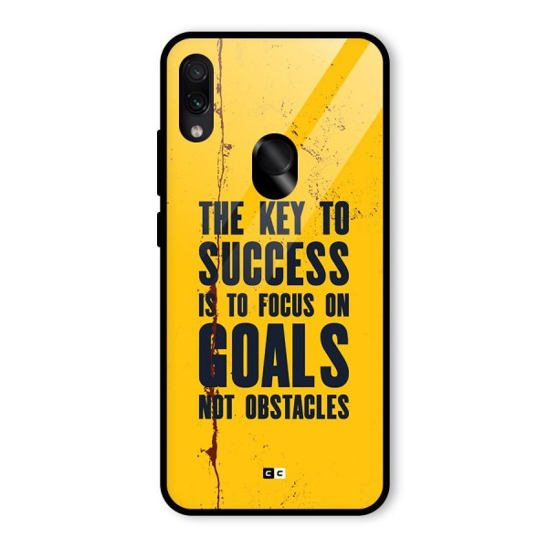 Goals Not Obstacles Glass Back Case for Redmi Note 7