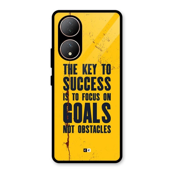 Goals Not Obstacles Glass Back Case for Vivo T2