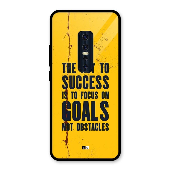 Goals Not Obstacles Glass Back Case for Vivo V17 Pro