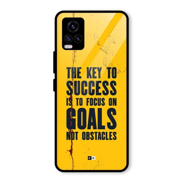 Goals Not Obstacles Glass Back Case for Vivo V20