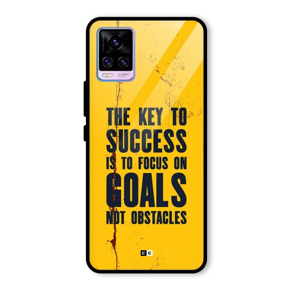 Goals Not Obstacles Glass Back Case for Vivo V20 Pro