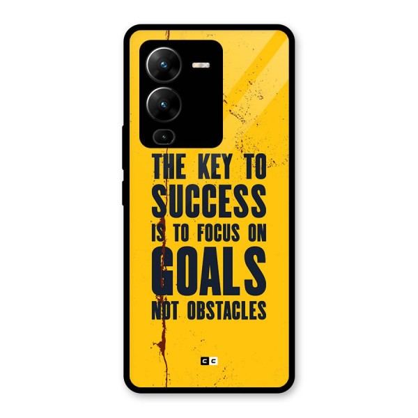 Goals Not Obstacles Glass Back Case for Vivo V25 Pro