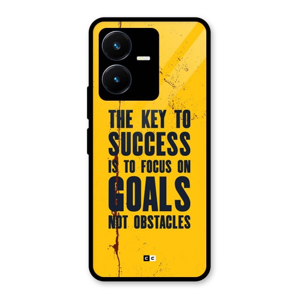 Goals Not Obstacles Glass Back Case for Vivo Y22