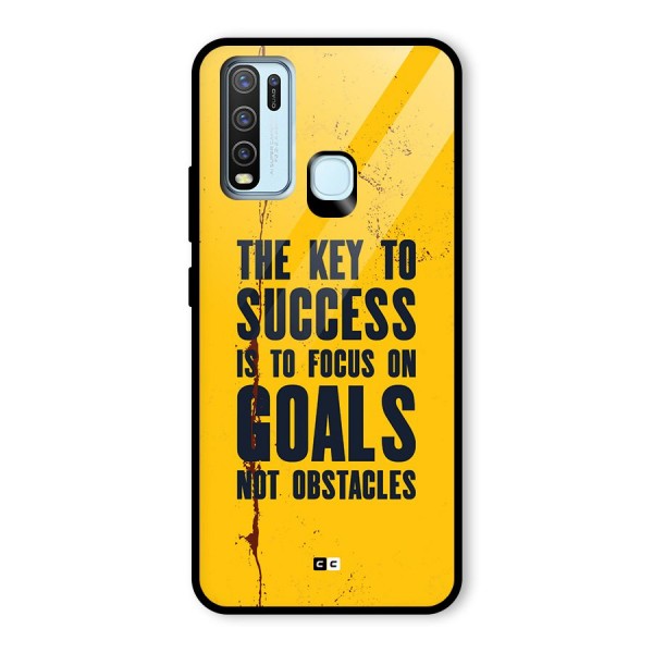 Goals Not Obstacles Glass Back Case for Vivo Y30