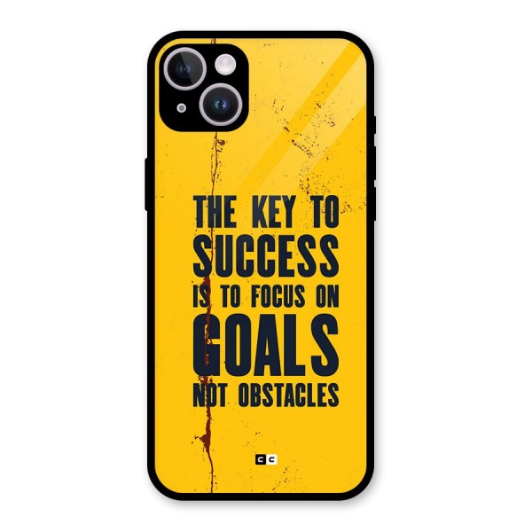 Goals Not Obstacles Glass Back Case for iPhone 14 Plus