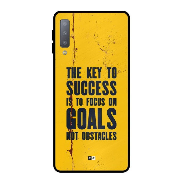 Goals Not Obstacles Metal Back Case for Galaxy A7 (2018)