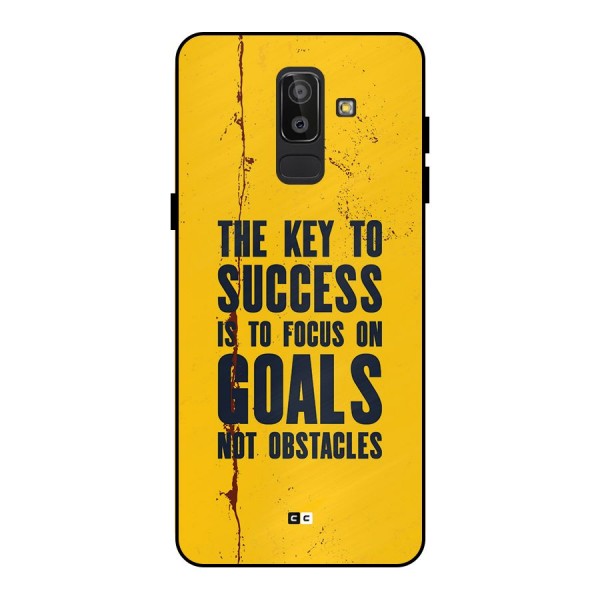 Goals Not Obstacles Metal Back Case for Galaxy J8