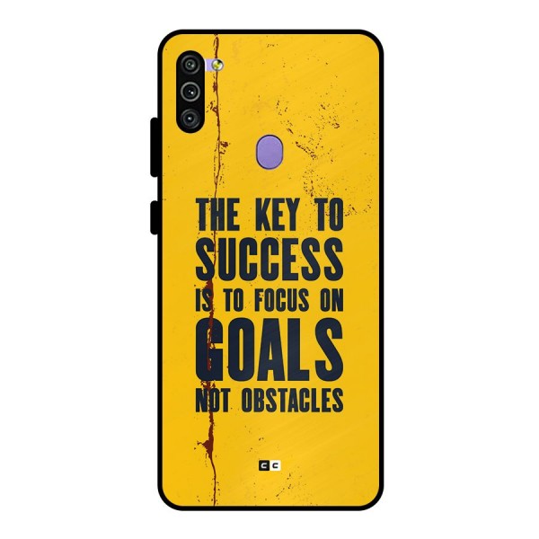 Goals Not Obstacles Metal Back Case for Galaxy M11