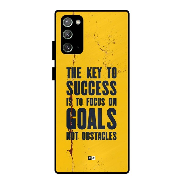 Goals Not Obstacles Metal Back Case for Galaxy Note 20