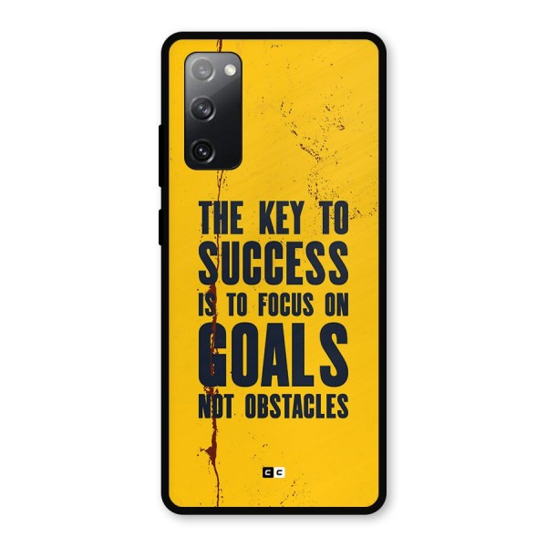 Goals Not Obstacles Metal Back Case for Galaxy S20 FE