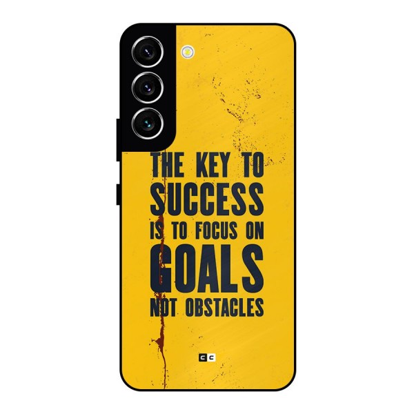 Goals Not Obstacles Metal Back Case for Galaxy S22 5G