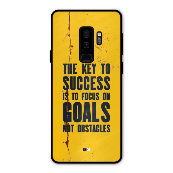 Goals Not Obstacles Metal Back Case for Galaxy S9 Plus