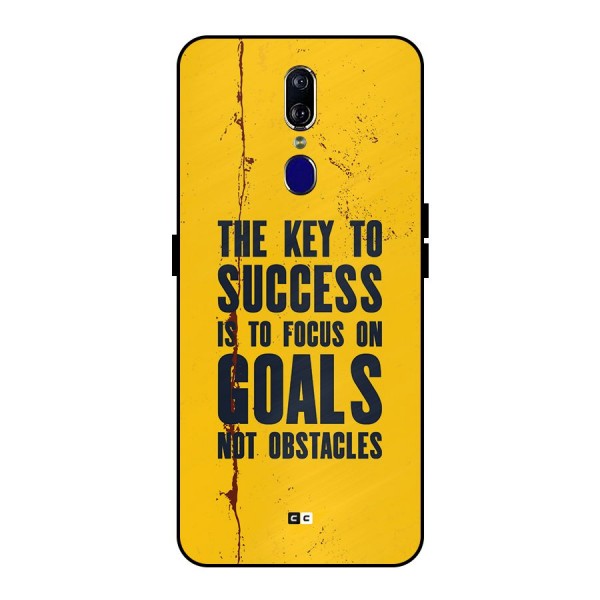 Goals Not Obstacles Metal Back Case for Oppo F11