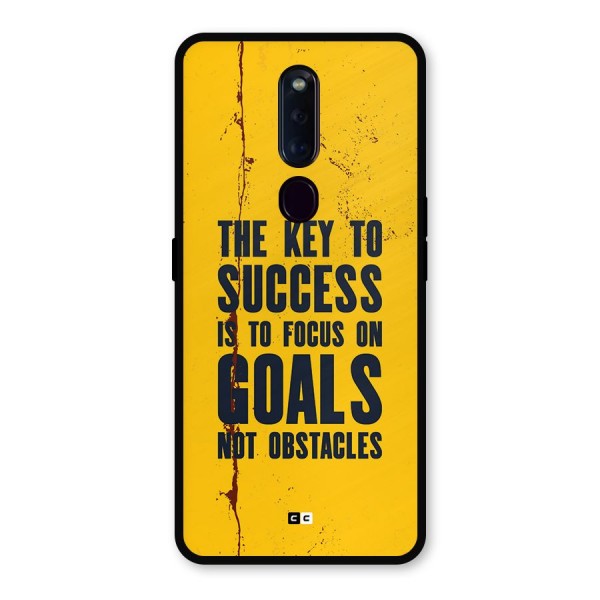 Goals Not Obstacles Metal Back Case for Oppo F11 Pro