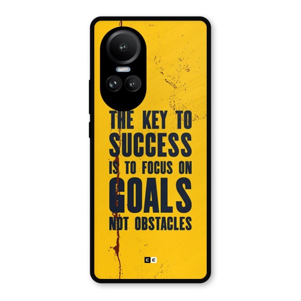 Goals Not Obstacles Metal Back Case for Oppo Reno10