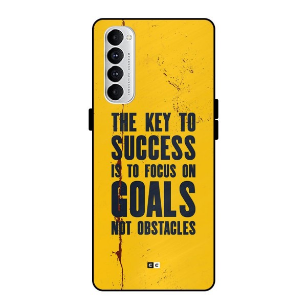 Goals Not Obstacles Metal Back Case for Oppo Reno4 Pro