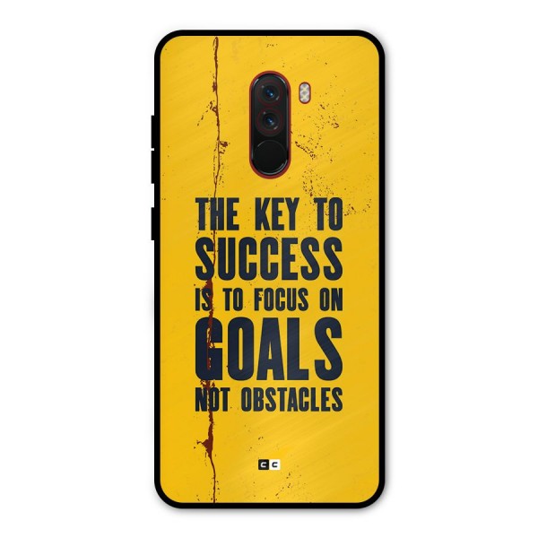 Goals Not Obstacles Metal Back Case for Poco F1