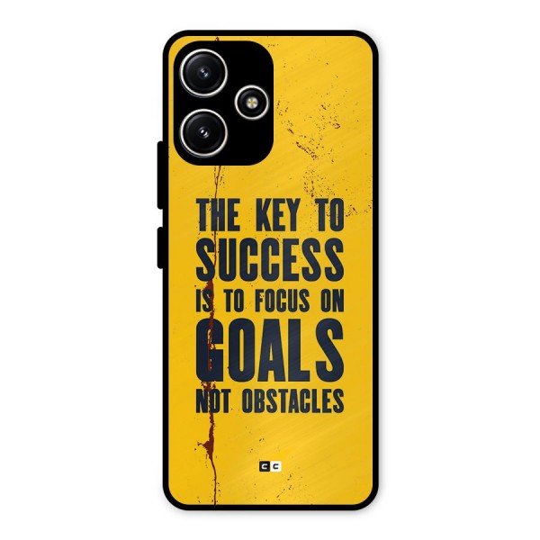 Goals Not Obstacles Metal Back Case for Poco M6 Pro