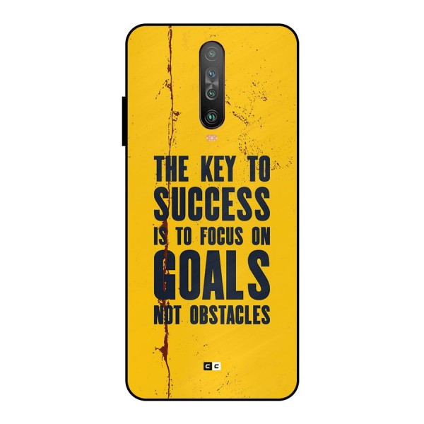 Goals Not Obstacles Metal Back Case for Poco X2