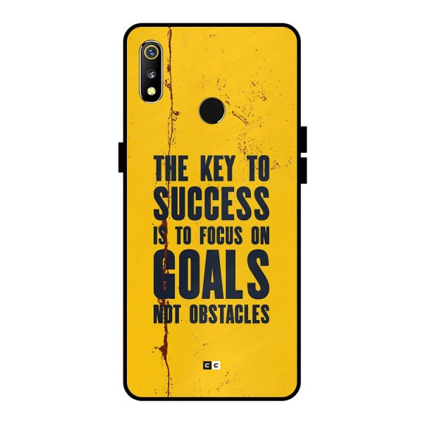 Goals Not Obstacles Metal Back Case for Realme 3