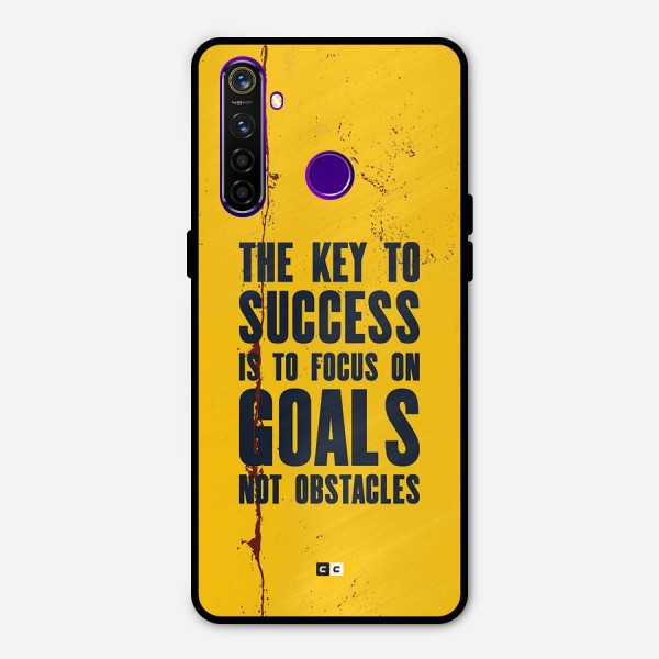 Goals Not Obstacles Metal Back Case for Realme 5 Pro