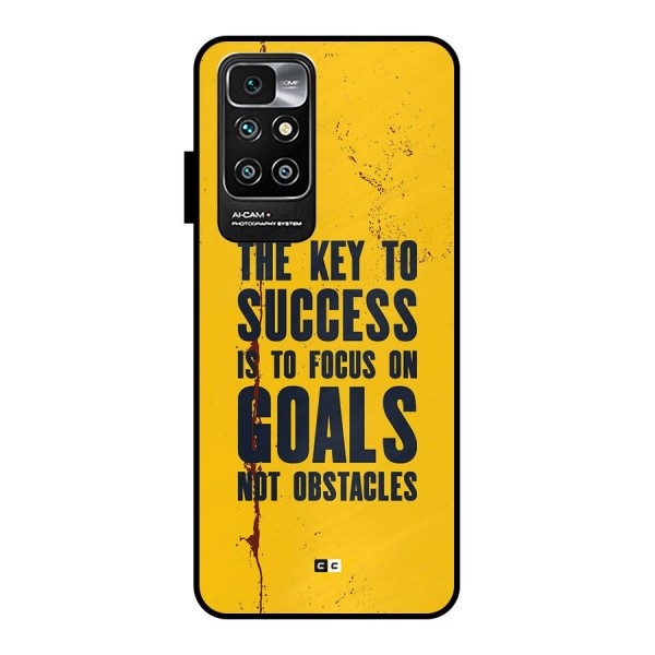 Goals Not Obstacles Metal Back Case for Redmi 10 Prime