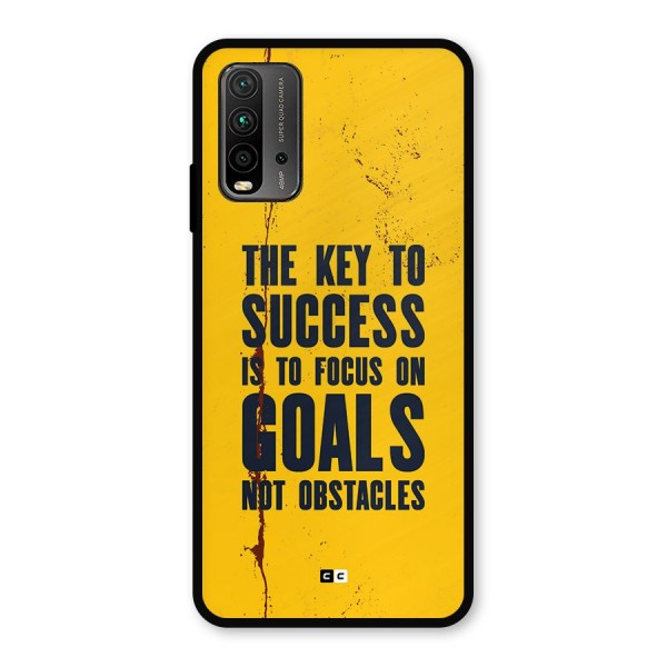 Goals Not Obstacles Metal Back Case for Redmi 9 Power