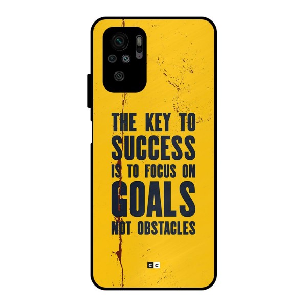 Goals Not Obstacles Metal Back Case for Redmi Note 10