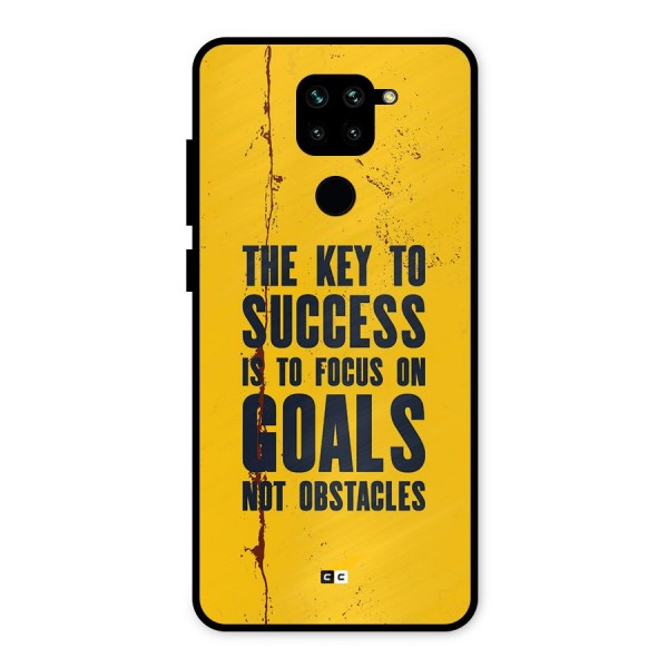 Goals Not Obstacles Metal Back Case for Redmi Note 9