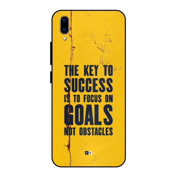 Goals Not Obstacles Metal Back Case for Vivo V11 Pro